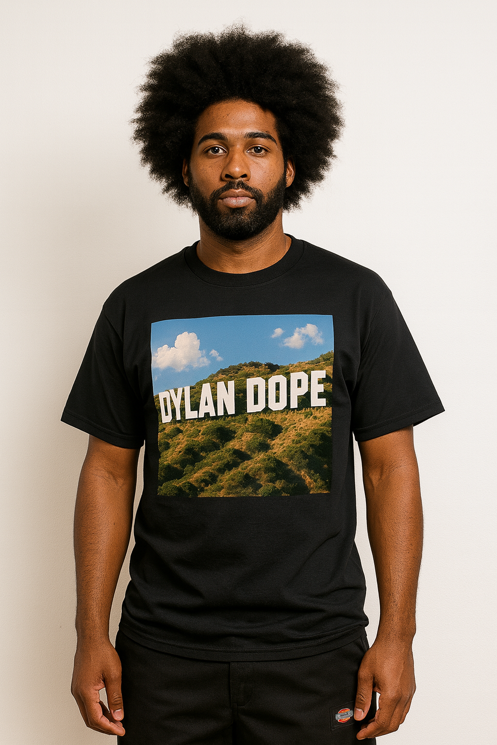 Dylan Dope T-shirt with Hollywood sign grafix